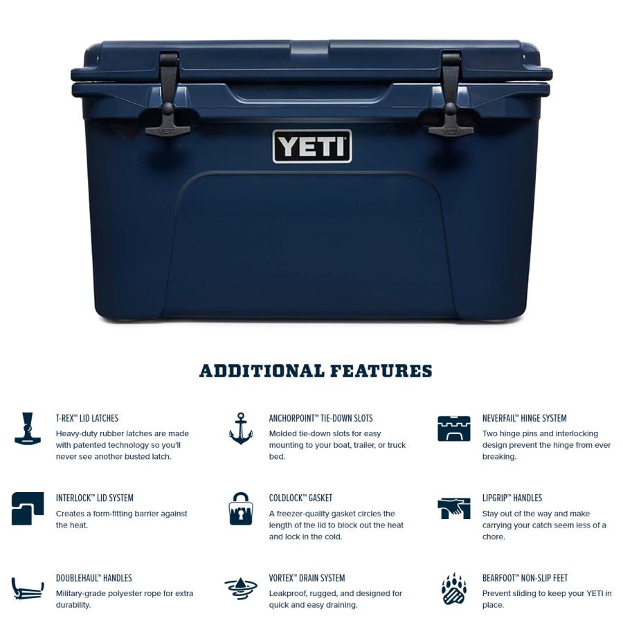 YETI Tundra 45 クーラー:YETIボックス、ネイビー | YETI | 05