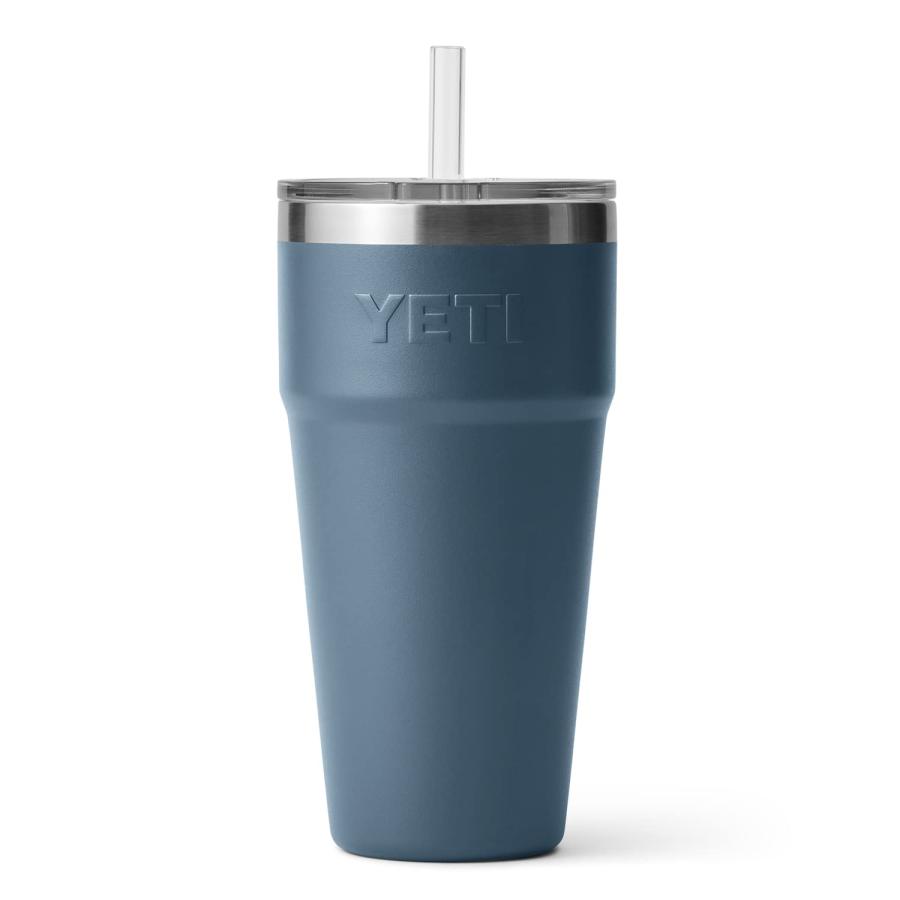 YETI Rambler 26オンス ストローカップ ストロー蓋付き 真空断熱 ステンレス製、ノルディックブルー | YETI | 04