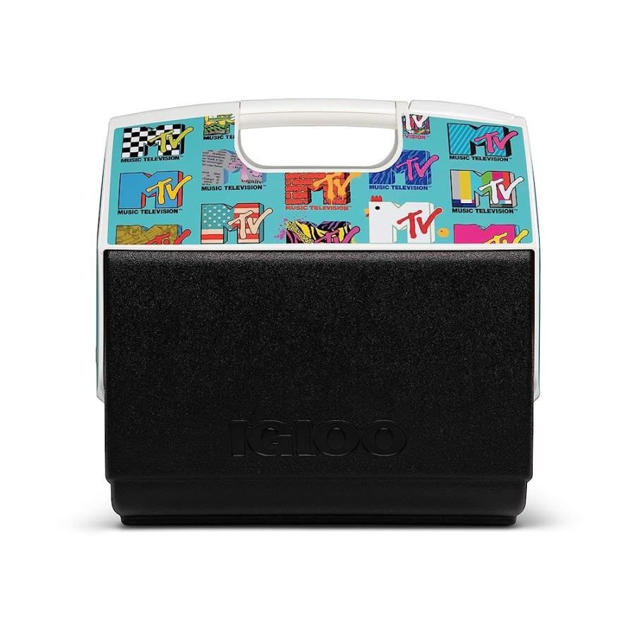 IGLOO 16 QUART LIMITED EDITION RETRO MTV LOGO PORTABLE LUNCHBOX ELITE PLAYMATE ELITE COOLER ICE BOX | igloo | 01