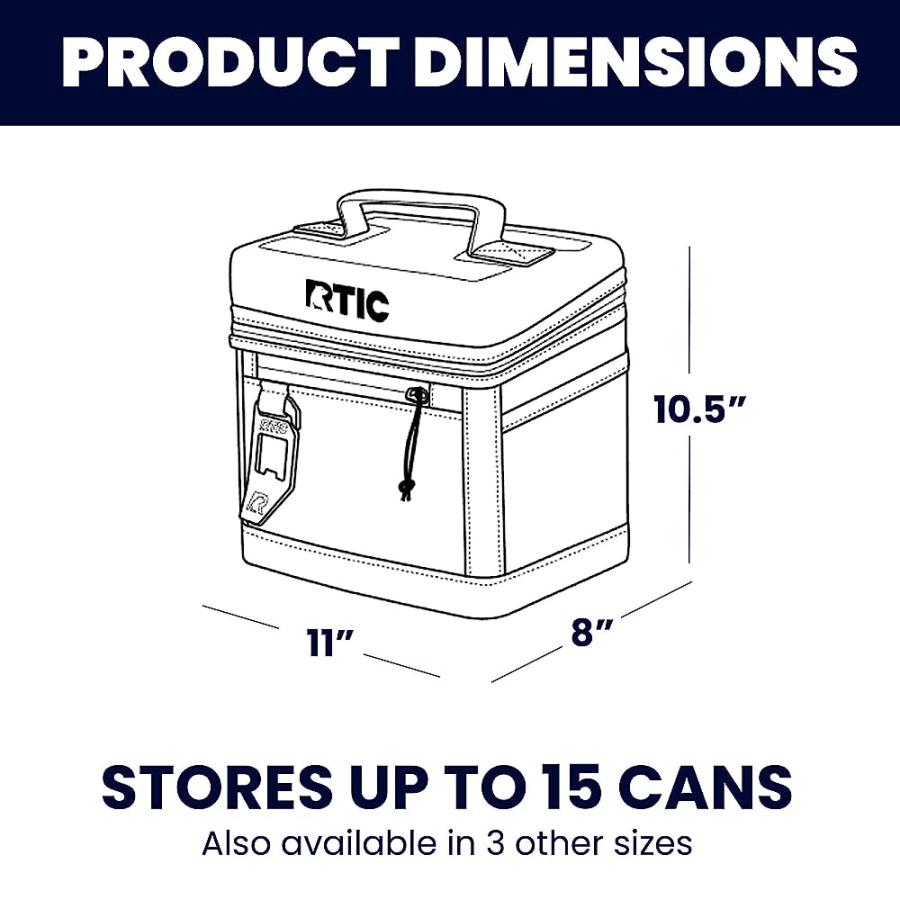 RTIC 15 CAN EVERYDAY COOLER, SOFT SIDED PORTABLE INSULATED COOLING FOR LUNCH, BEACH, DRINK, BEVERAGE, TRAVEL, CAMPING, PICNIC, FOR MEN AND WOMEN, |  | 01