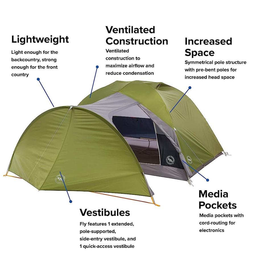BIG AGNES BLACKTAIL HOTEL BACKPACKING & CAMPING TENT, 3 PERSON HOTEL | BIG AGNES | 02