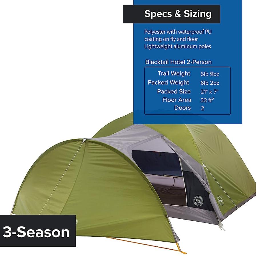 BIG AGNES BLACKTAIL HOTEL BACKPACKING & CAMPING TENT, 3 PERSON HOTEL | BIG AGNES | 03
