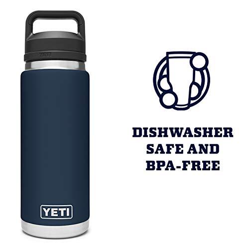 YETI Rambler 26オンス ボトル キャップ付き 真空断熱 ステンレス製、ネイビー | YETI | 04