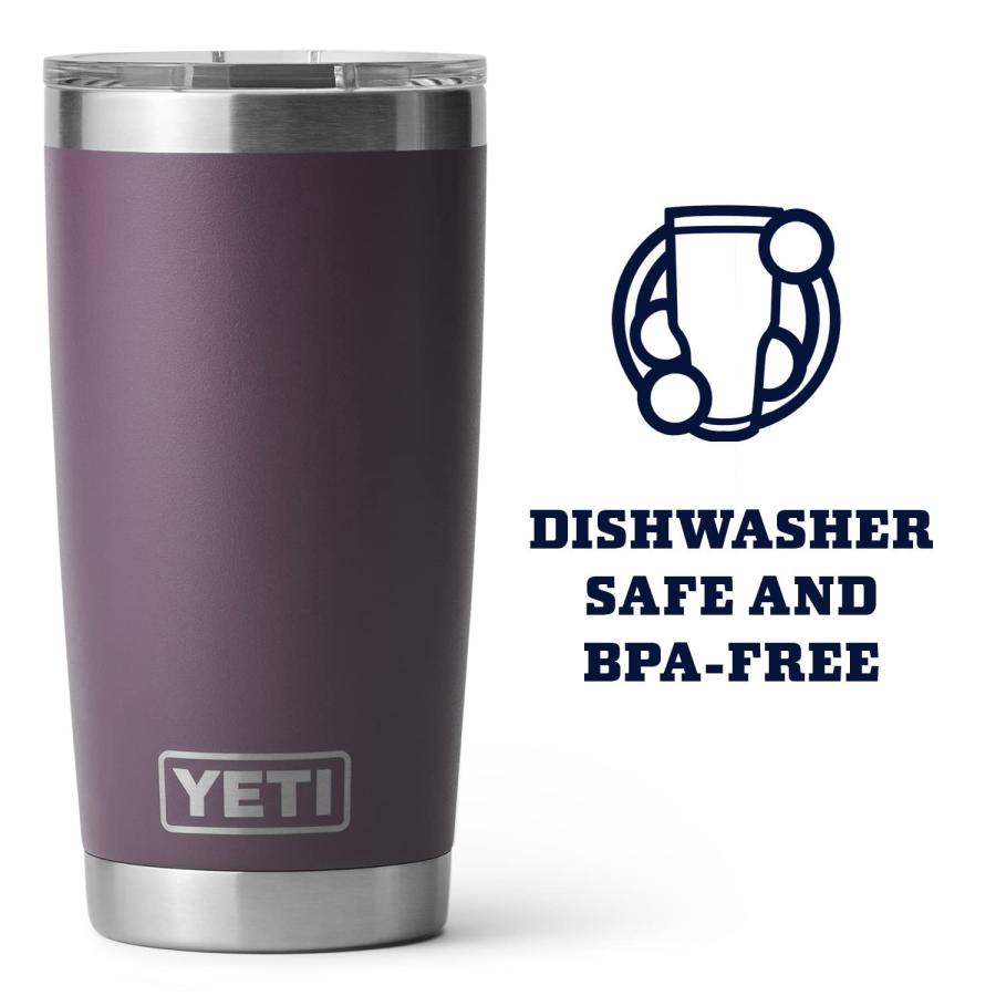 YETI Rambler 20オンス タンブラー マグスライダー蓋付き 真空断熱 ステンレス製、ノルディックパープル | YETI | 03
