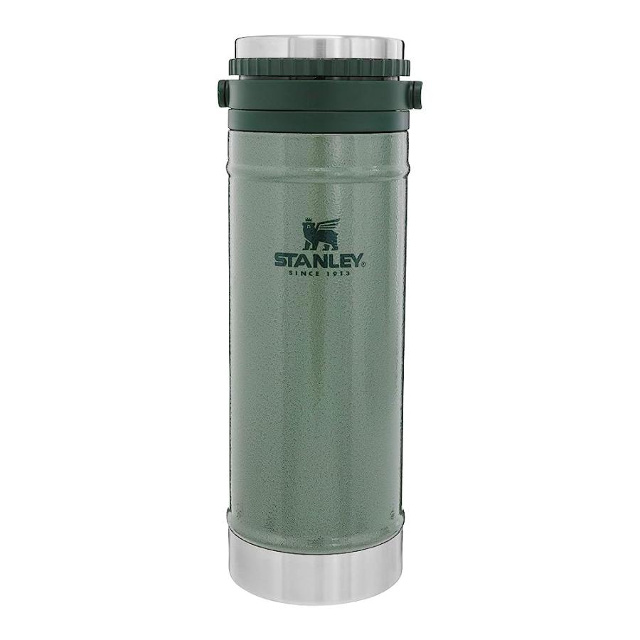 STANLEY 10-01855-013 THE TRAVEL MUG FRENCH PRESS HAMMERTONE GREEN 16OZ / .47L | STANLEY