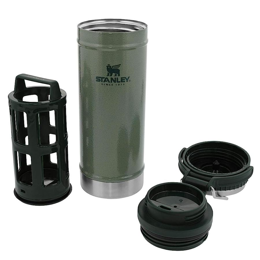 STANLEY 10-01855-013 THE TRAVEL MUG FRENCH PRESS HAMMERTONE GREEN 16OZ / .47L | STANLEY | 03