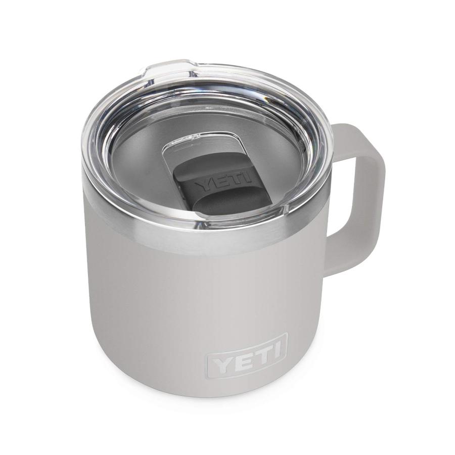 YETI Rambler 14オンス マグカップ マグスライダー蓋付き 真空断熱 ステンレス製、グラネットグレー | YETI