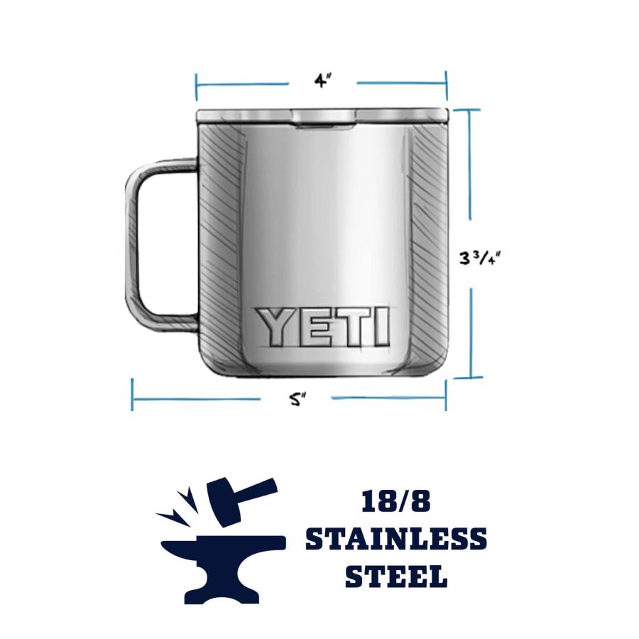 YETI Rambler 14オンス マグカップ マグスライダー蓋付き 真空断熱 ステンレス製、グラネットグレー | YETI | 01