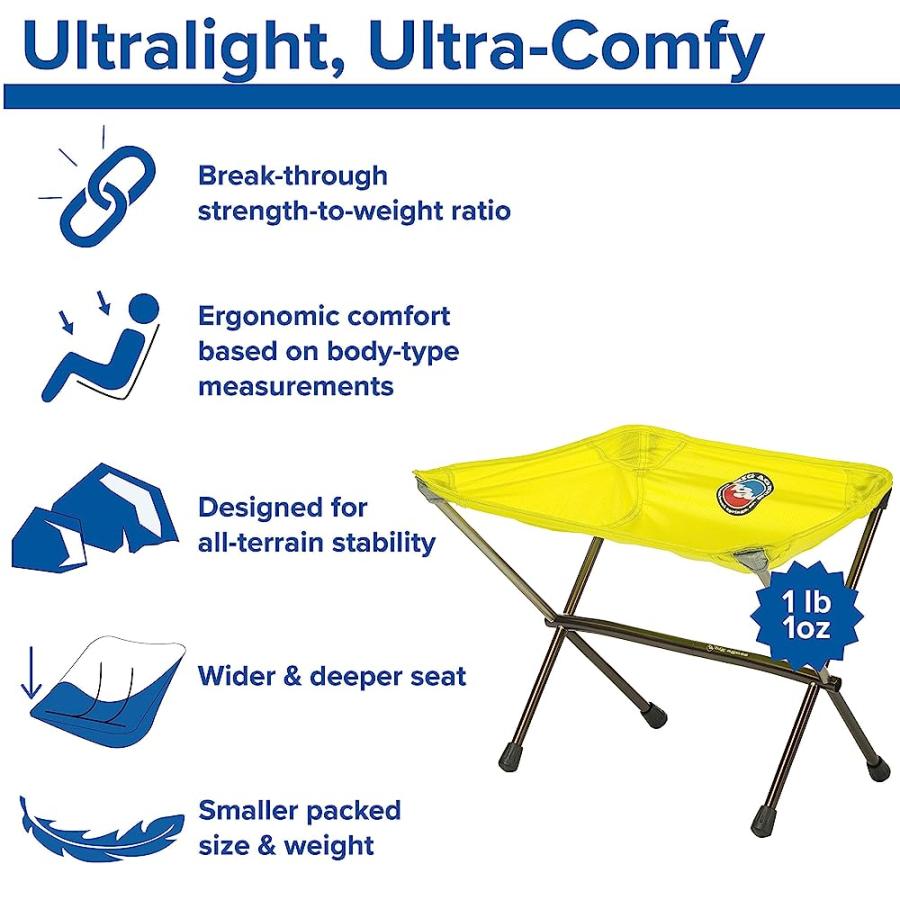 BIG AGNES SKYLINE UL ULTRALIGHT BACKPACKING FURNITURE, STOOL (YELLOW) | BIG AGNES | 01
