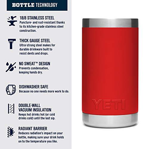 YETI Rambler Jr. 12オンス キッズボトル ストローキャップ付き 真空断熱 ステンレス製、キャニオンレッド | YETI | 02