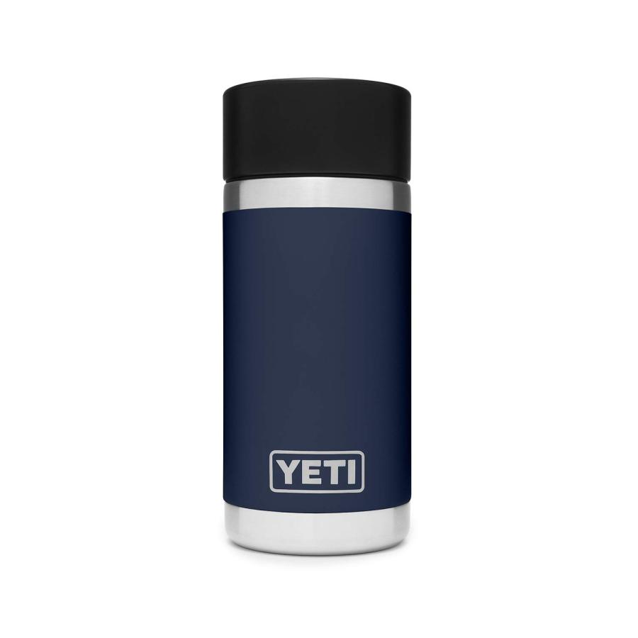 YETI Rambler 12オンス ボトル キャップ付き 真空断熱 ステンレス製、ネイビー | YETI