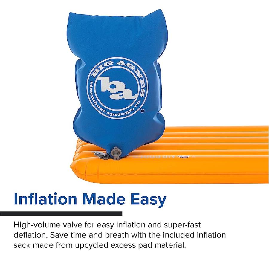 BIG AGNES AIR CORE ULTRA SLEEPING PAD, UNINSULATED, 25X78 (WIDE LONG) | BIG AGNES | 02