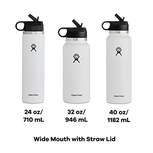 HYDRO FLASK 24 OZ WIDE MOUTH STRAW LID BLACK | HYDRO FLASK | 02