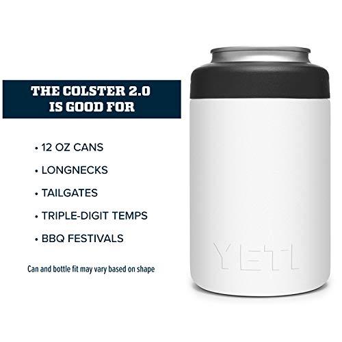 YETI Rambler 12オンス コルスター 標準缶クーラー:YETI 真空断熱 ステンレス製、ホワイト | YETI | 03