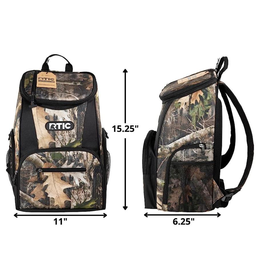 RTIC LIGHTWEIGHT BACKPACK COOLER, KANATI CAMO, 15 CAN, PORTABLE INSULATED BAG, FOR MEN & WOMEN, GREAT FOR DAY TRIPS, PICNICS, CAMPING, HIKING, BE |  | 04