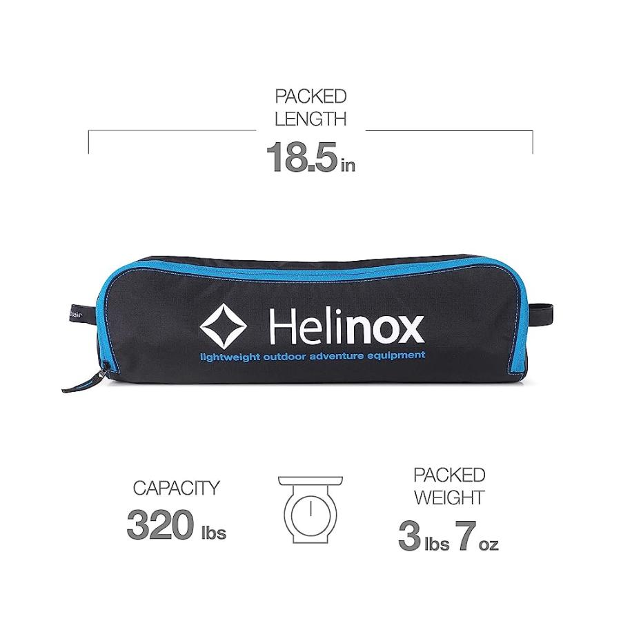 HELINOX BEACH CHAIR LIGHTWEIGHT, LOWER-PROFILE, COMPACT, COLLAPSIBLE CAMPING CHAIR, BLACK, WITH POCKETS | Helinox | 01