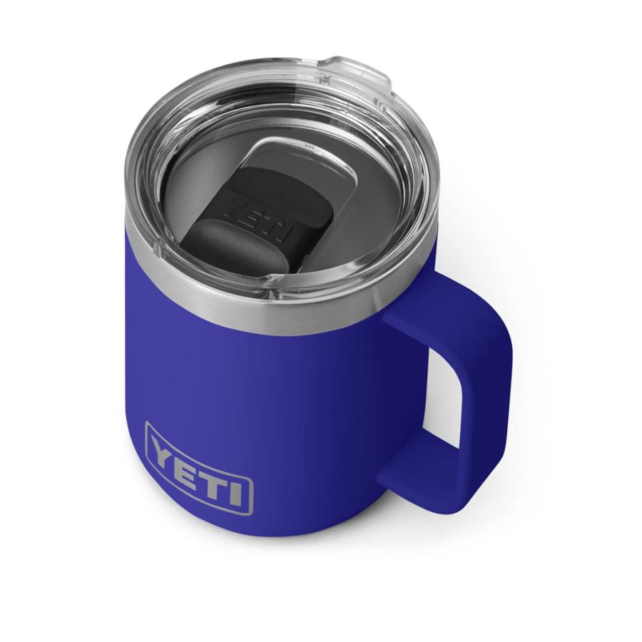 YETI Rambler 10オンス スタッカブルマグ マグスライダー蓋付き 真空断熱 ステンレス製、オフショアブルー | YETI