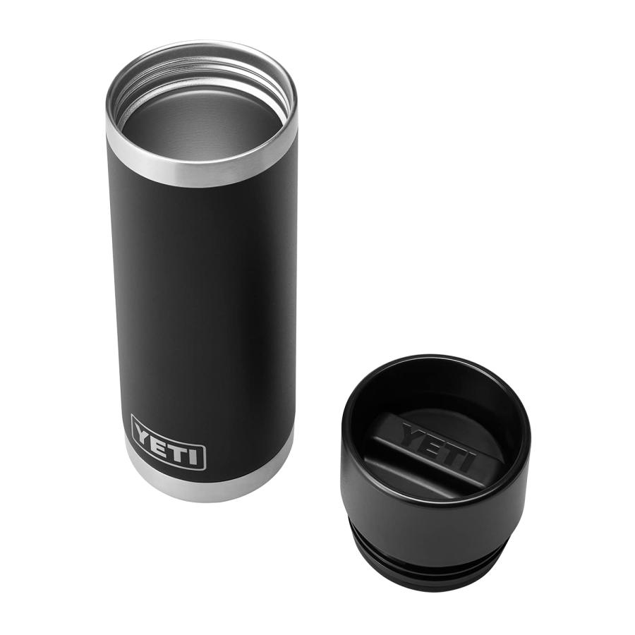 YETI Rambler 18オンス ボトル キャップ付き 真空断熱 ステンレス製、ブラック | YETI | 02