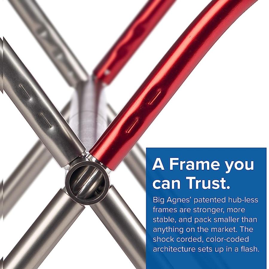 BIG AGNES BIG SIX CAMP CHAIR - HIGH & WIDE CAMPING CHAIR WITH AIRCRAFT ALUMINUM FRAME, ASPHALT/GRAY | BIG AGNES | 02