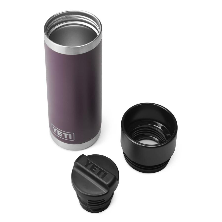 YETI Rambler 18オンス ボトル キャップ付き 真空断熱 ステンレス製、ノルディックパープル | YETI | 04