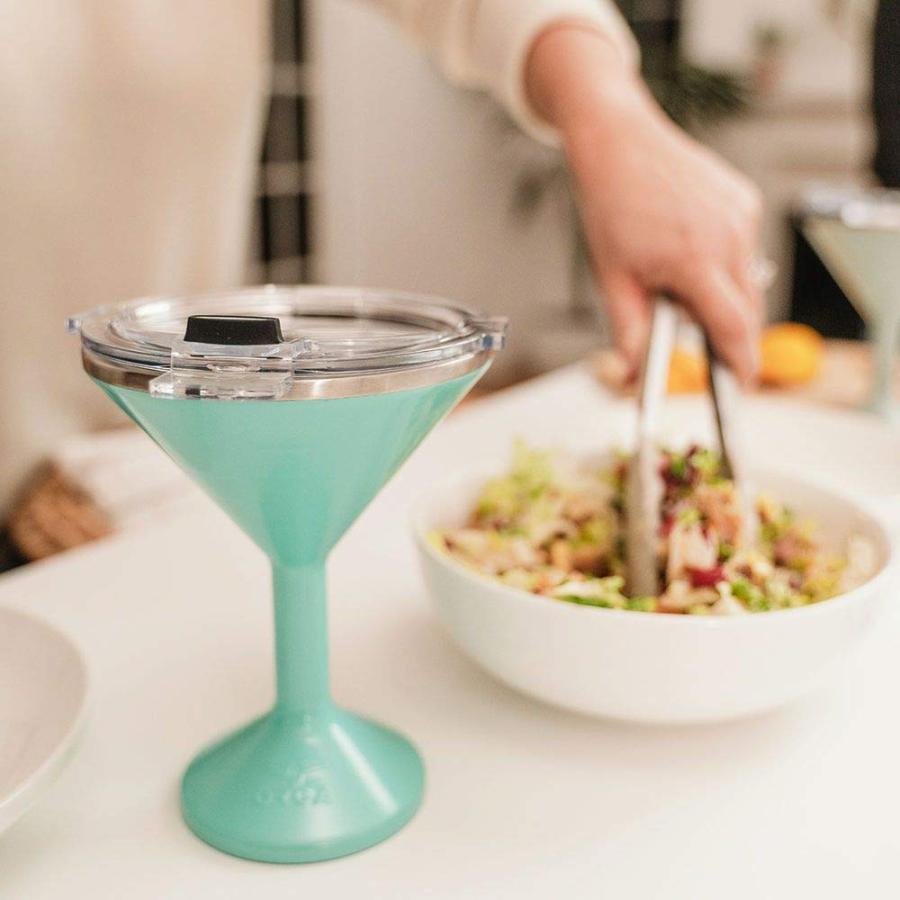 ORCA CHASERTINI INSULATED MARTINI STYLE SIPPING CUP WITH LID - STAINLESS STEEL FOR OUTDOOR, PICNIC, POOLSIDE, BEACH OR PATIO PARTY - SEAFOAM | ORCA | 03