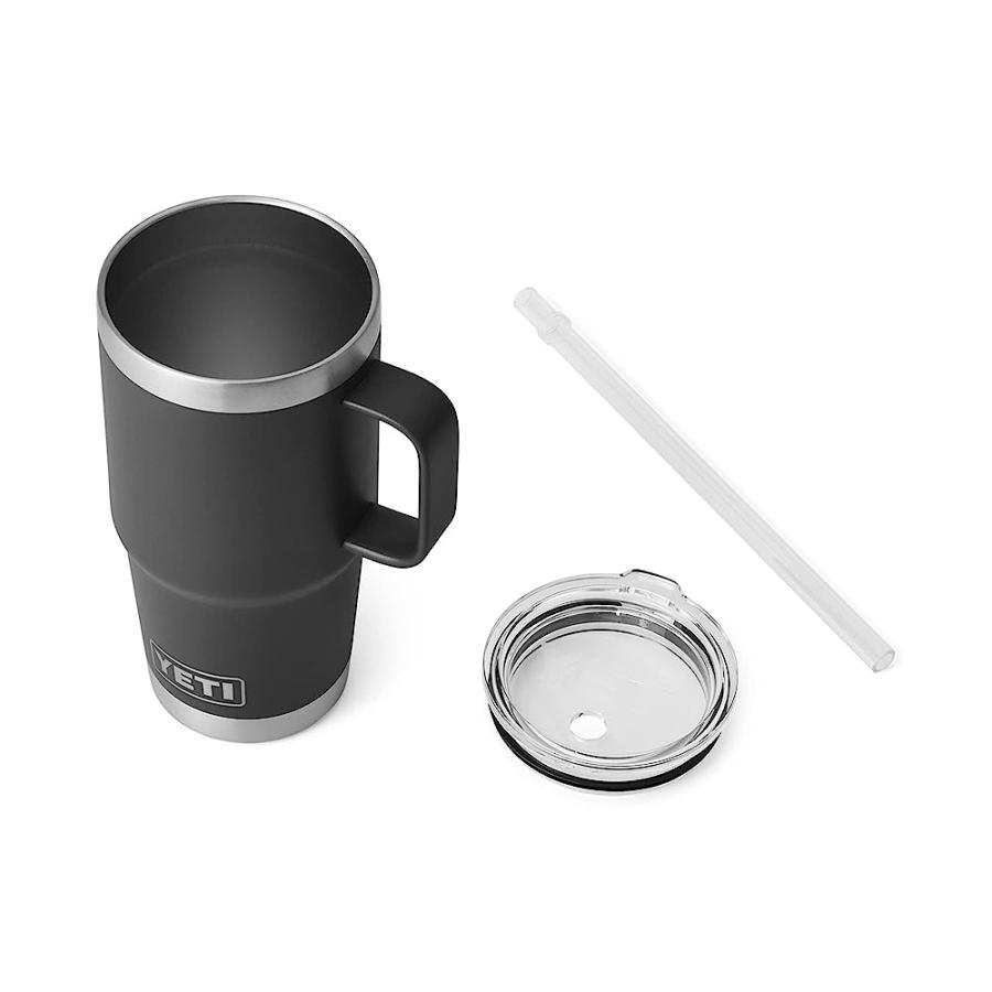 YETI RAMBLER 25 OZ STRAW MUG, VACUUM INSULATED, STAINLESS STEEL, BLACK | YETI | 03
