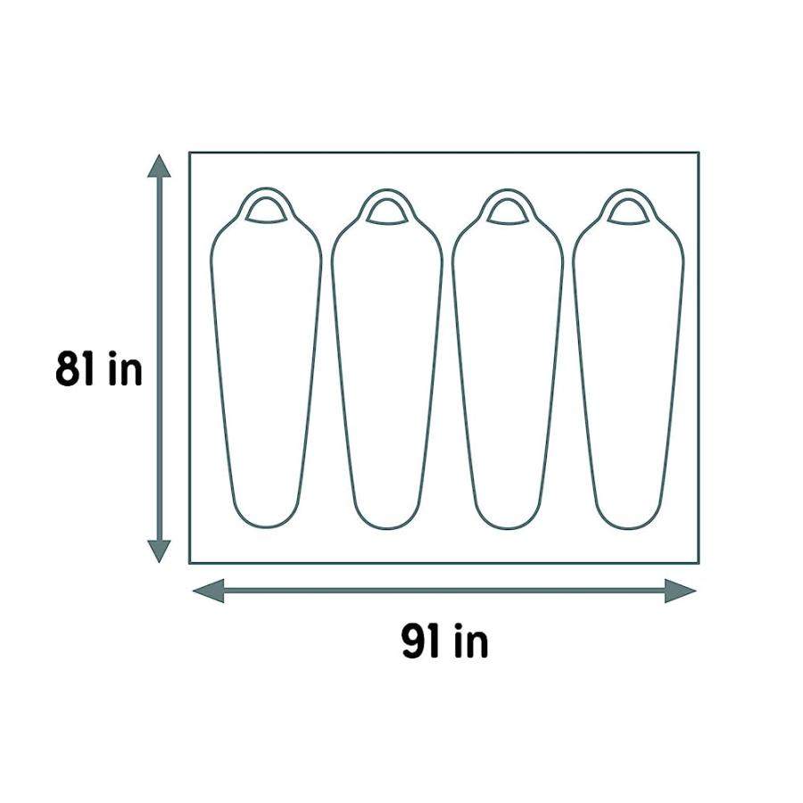KELTY TALLBOY 4 FOOTPRINT, LIGHTWEIGHT, WATER RESISTANT, FITTED GROUND/CAMPING TARP FOOTPRINT TALLBOY 4 PERSON TENT | KELTY | 01