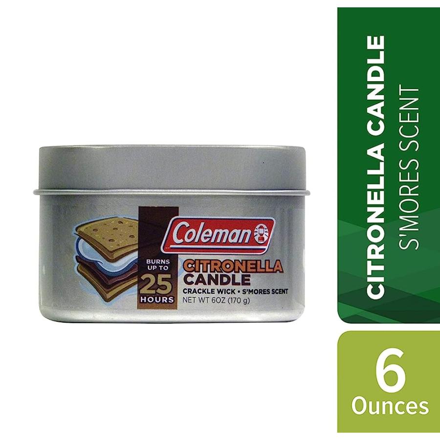 COLEMAN SCENTED OUTDOOR CITRONELLA CANDLE WITH WOODEN CRACKLE WICK - 6 OZ (PACK OF 6) | Coleman | 02