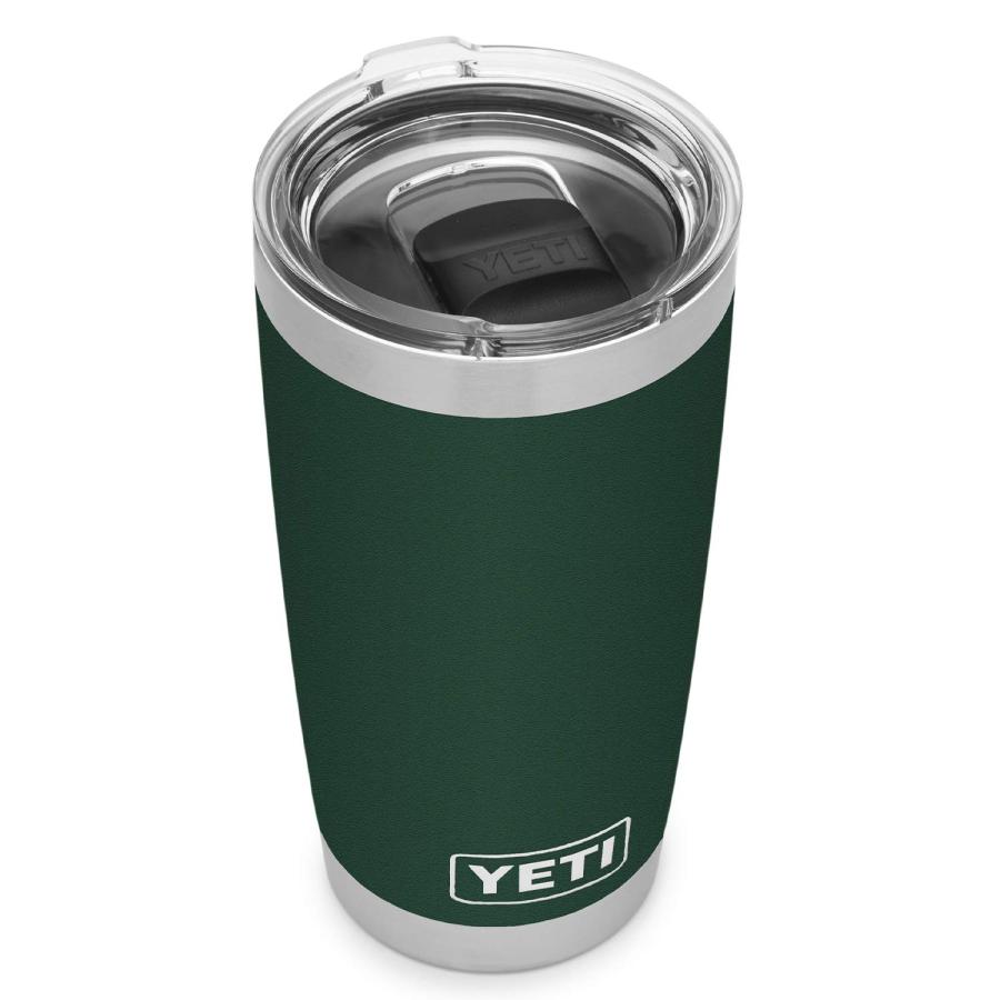 YETI Rambler 20オンス タンブラー マグスライダー蓋付き 真空断熱 ステンレス製、ノースウッズグリーン | YETI