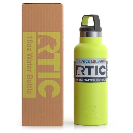 RTIC 16 OZ VACUUM INSULATED WATER BOTTLE, METAL STAINLESS STEEL DOUBLE WALL INSULATION, BPA FREE REUSABLE, LEAK-PROOF THERMOS FLASK FOR HOT AND C |  | 02