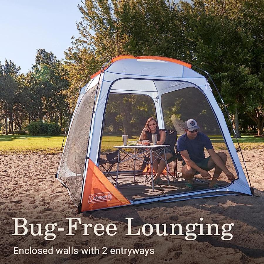 COLEMAN SKYSHADE SCREEN DOME CANOPY TENT, 8 X 8 SHADE CANOPY, UPF 50+ OUTDOOR CANOPY TENT FOR CAMPING, TAILGATING, AND BEACH SHADE, FOG | Coleman | 01