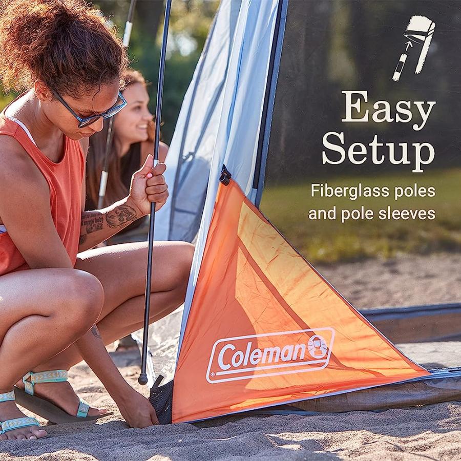 COLEMAN SKYSHADE SCREEN DOME CANOPY TENT, 8 X 8 SHADE CANOPY, UPF 50+ OUTDOOR CANOPY TENT FOR CAMPING, TAILGATING, AND BEACH SHADE, FOG | Coleman | 03