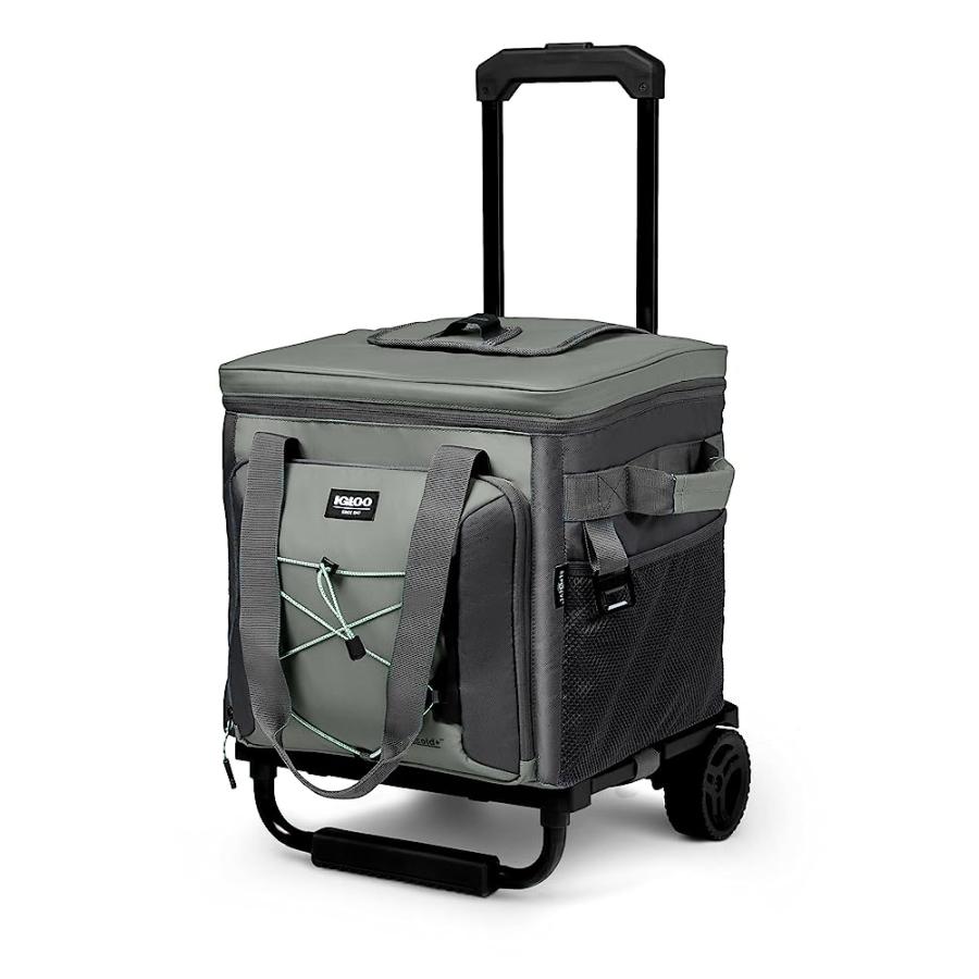 IGLOO ECO-FRIENDLY 40 -CAN CAMPING COLLAPSIBLE ROLLER COOLER- GRAY | igloo