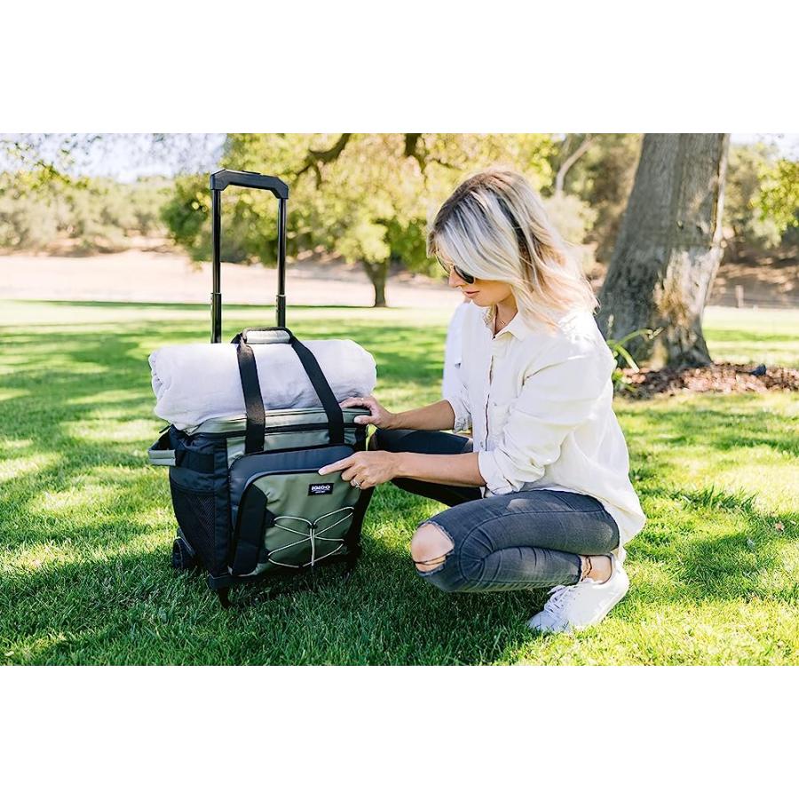 IGLOO ECO-FRIENDLY 40 -CAN CAMPING COLLAPSIBLE ROLLER COOLER- GRAY | igloo | 02