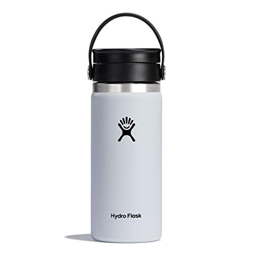 HYDRO FLASK 16 OZ WIDE MOUTH BOTTLE WITH FLEX SIP LID WHITE | HYDRO FLASK