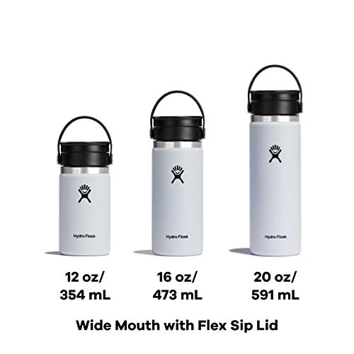 HYDRO FLASK 16 OZ WIDE MOUTH BOTTLE WITH FLEX SIP LID WHITE | HYDRO FLASK | 04