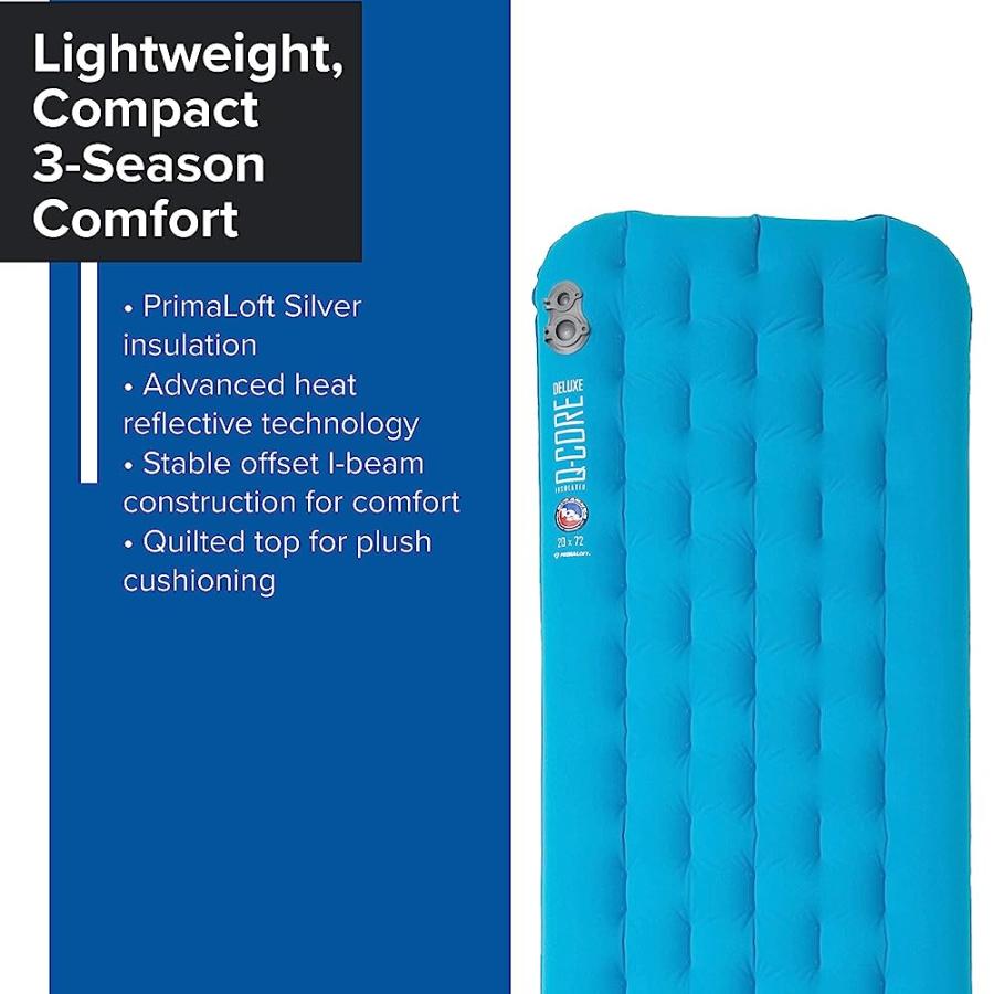 BIG AGNES INSULATED Q-CORE DELUXE SLEEPING PAD, 20X78 (LONG) | BIG AGNES | 01