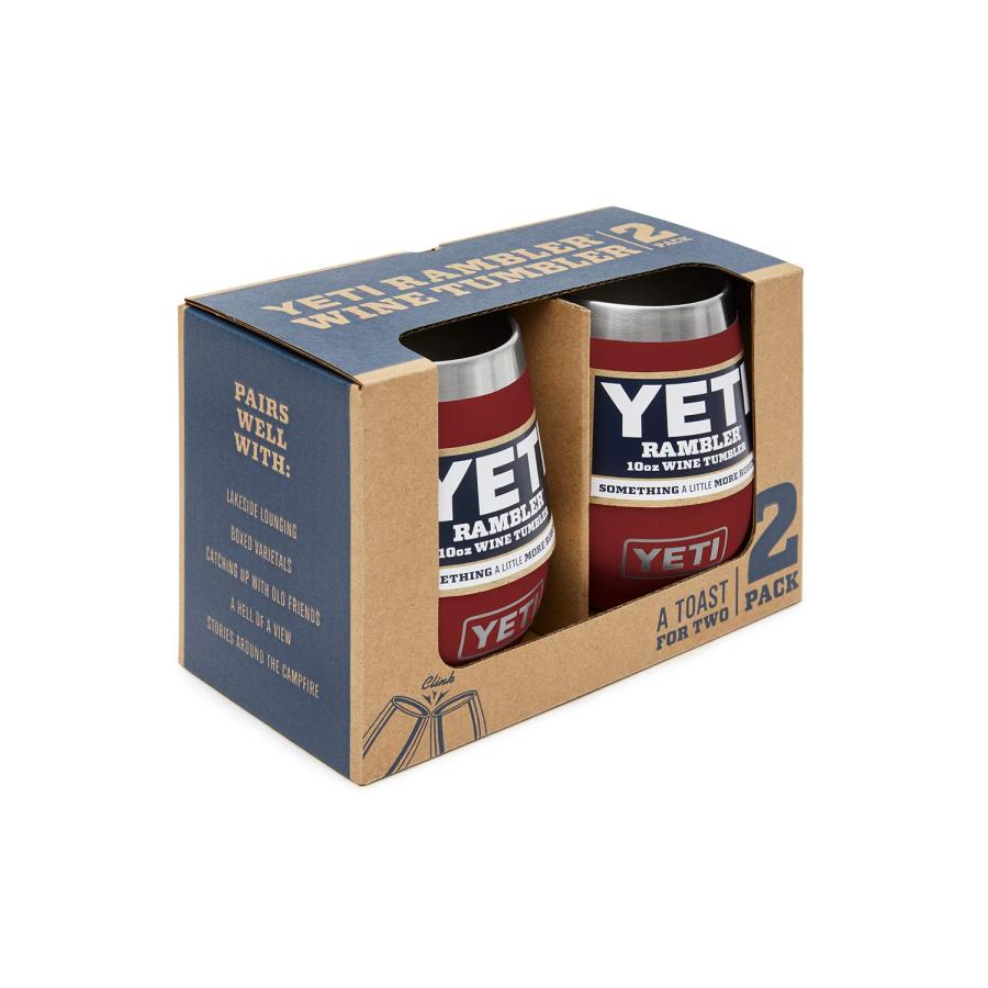 YETI Rambler 10オンス ワインタンブラー 真空断熱 ステンレス製 2個パック、ブリックレッド | YETI | 01
