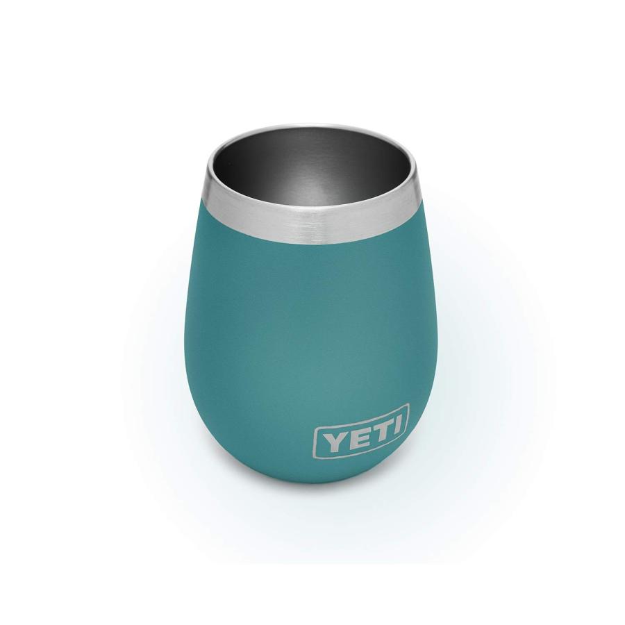 YETI Rambler 10オンス ワインタンブラー 真空断熱 ステンレス製、リバーグリーン | YETI