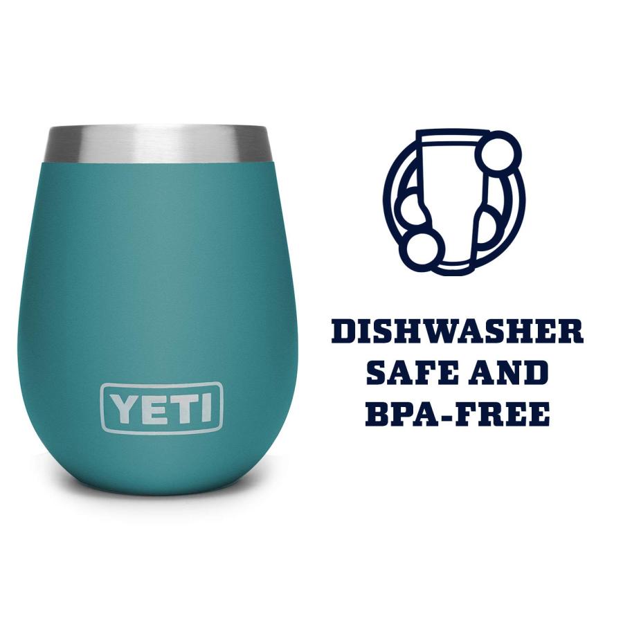 YETI Rambler 10オンス ワインタンブラー 真空断熱 ステンレス製、リバーグリーン | YETI | 03