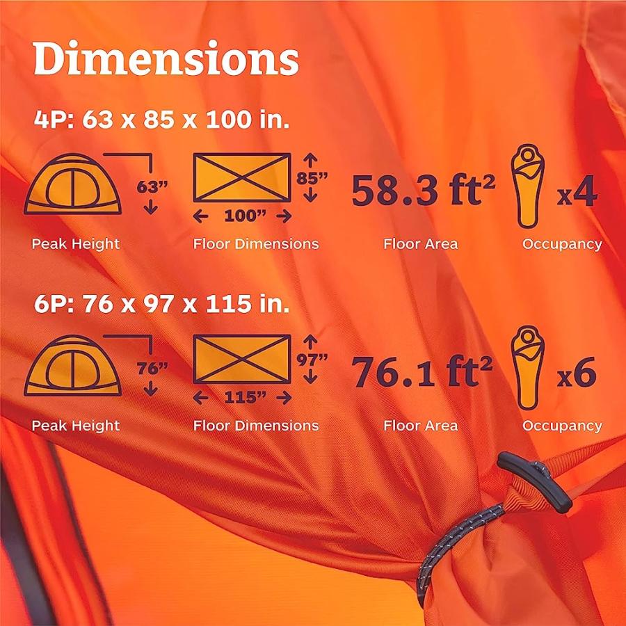 MARMOT MIDPINES 6-PERSON TENT | WEATHER-RESISTANT AND DURABLE, RED SUN/PICANTE | Marmot | 06