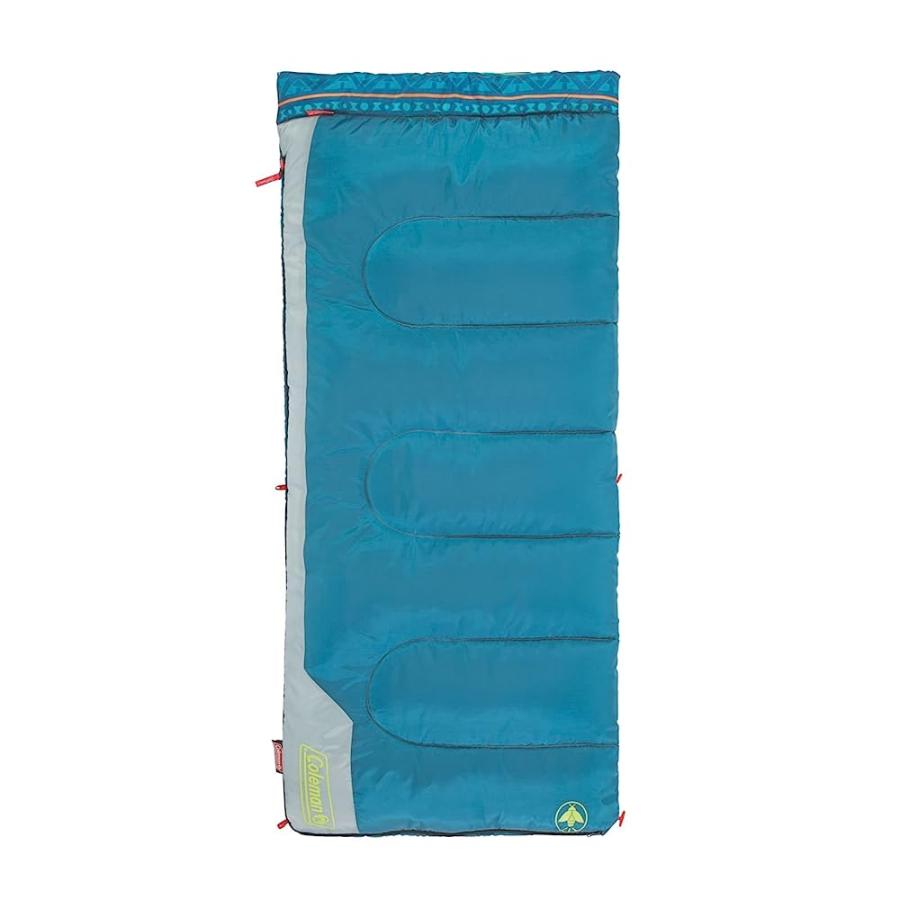 COLEMAN KIDS SLEEPING BAG | 50°F SLEEPING BAG FOR KIDS | COOL WEATHER SLEEPING BAG, BLUE | Coleman | 03