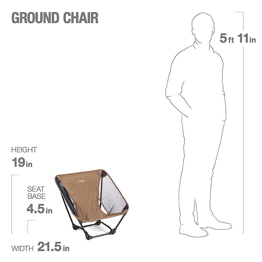 HELINOX GROUND CHAIR ULTRALIGHT, PORTABLE OUTDOOR CHAIR, COYOTE TAN | Helinox | 05