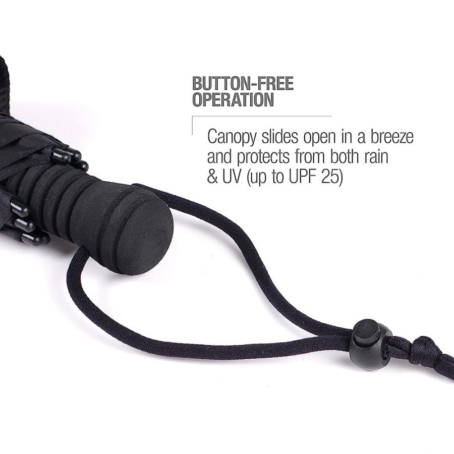 HELINOX UMBRELLA ONE LIGHTWEIGHT TREKKING UMBRELLA, BLACK | Helinox | 01