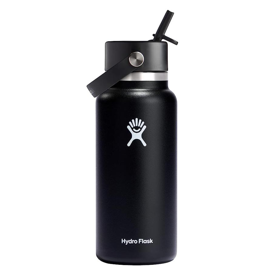 HYDRO FLASK 32 OZ WIDE FLEX STRAW CAP BLACK | HYDRO FLASK