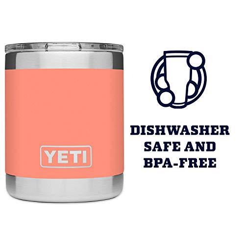 YETI Rambler 10オンス ローボール 蓋付き 真空断熱 ステンレス製、コーラル | YETI | 04