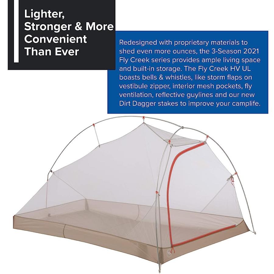 BIG AGNES FLY CREEK HV UL2 ULTRALIGHT TENT WITH UV-RESISTANT SOLUTION DYED FABRIC | BIG AGNES | 01