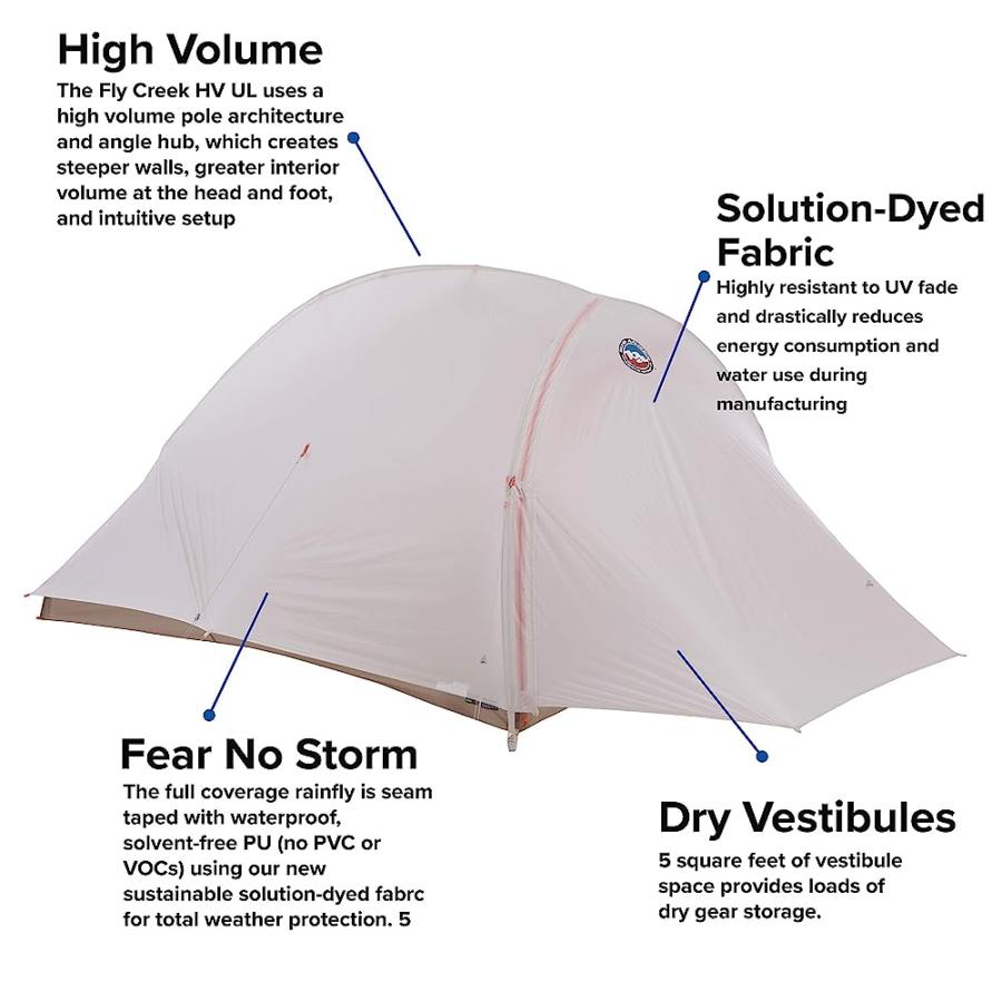 BIG AGNES FLY CREEK HV UL2 ULTRALIGHT TENT WITH UV-RESISTANT SOLUTION DYED FABRIC | BIG AGNES | 02
