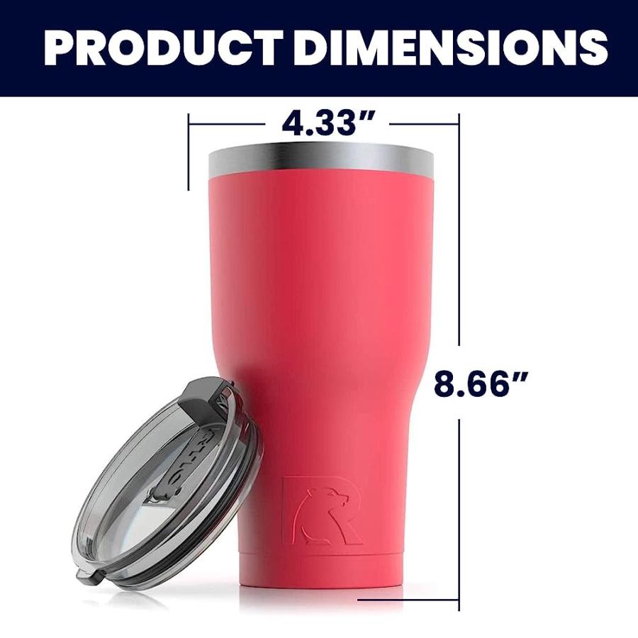 RTIC 20 OZ INSULATED TUMBLER STAINLESS STEEL COFFEE TRAVEL MUG WITH LID, SPILL PROOF, HOT BEVERAGE AND COLD, PORTABLE THERMAL CUP FOR CAR, CAMPIN |  | 01