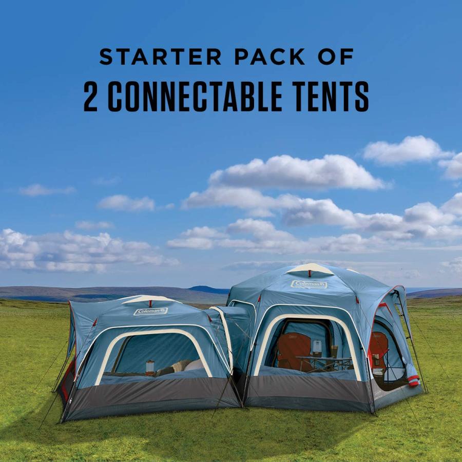 Coleman 3-Person & 6-Person Connectable Tent Bundle Connecting Tent System with Fast Pitch Setup, Set of 2, Blue | Coleman | 01